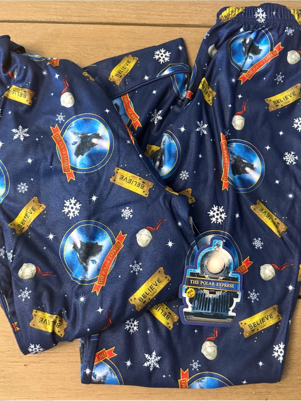 Navy Blue Holiday-Themed Pajama Pants